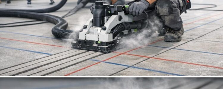 Präzision trifft Technik: So gelingt das Fräsen von Fußbodenheizungen